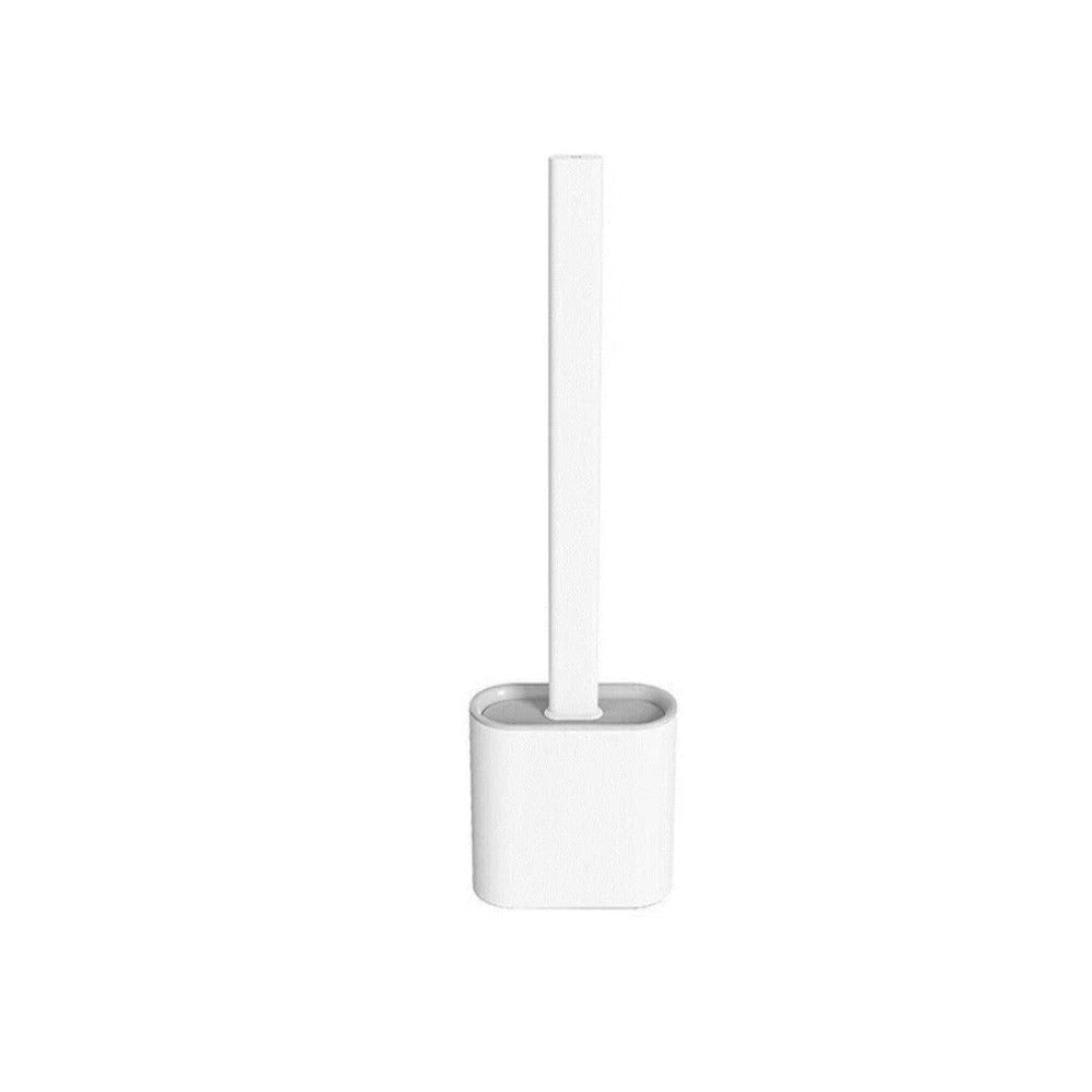 Clean Silicone Toilet Brush White
