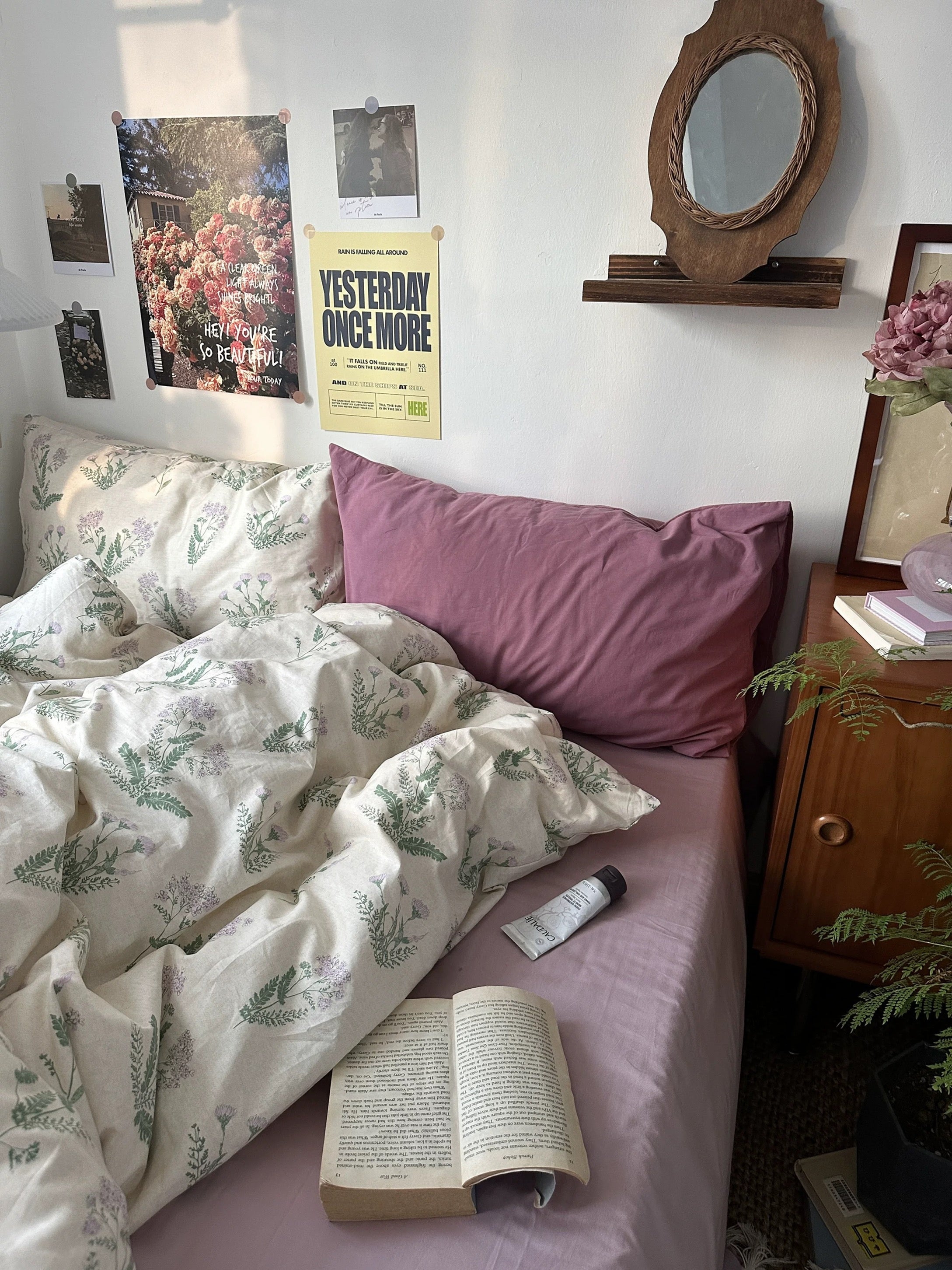 Garden Inspired Lilac Duvet Cover Set