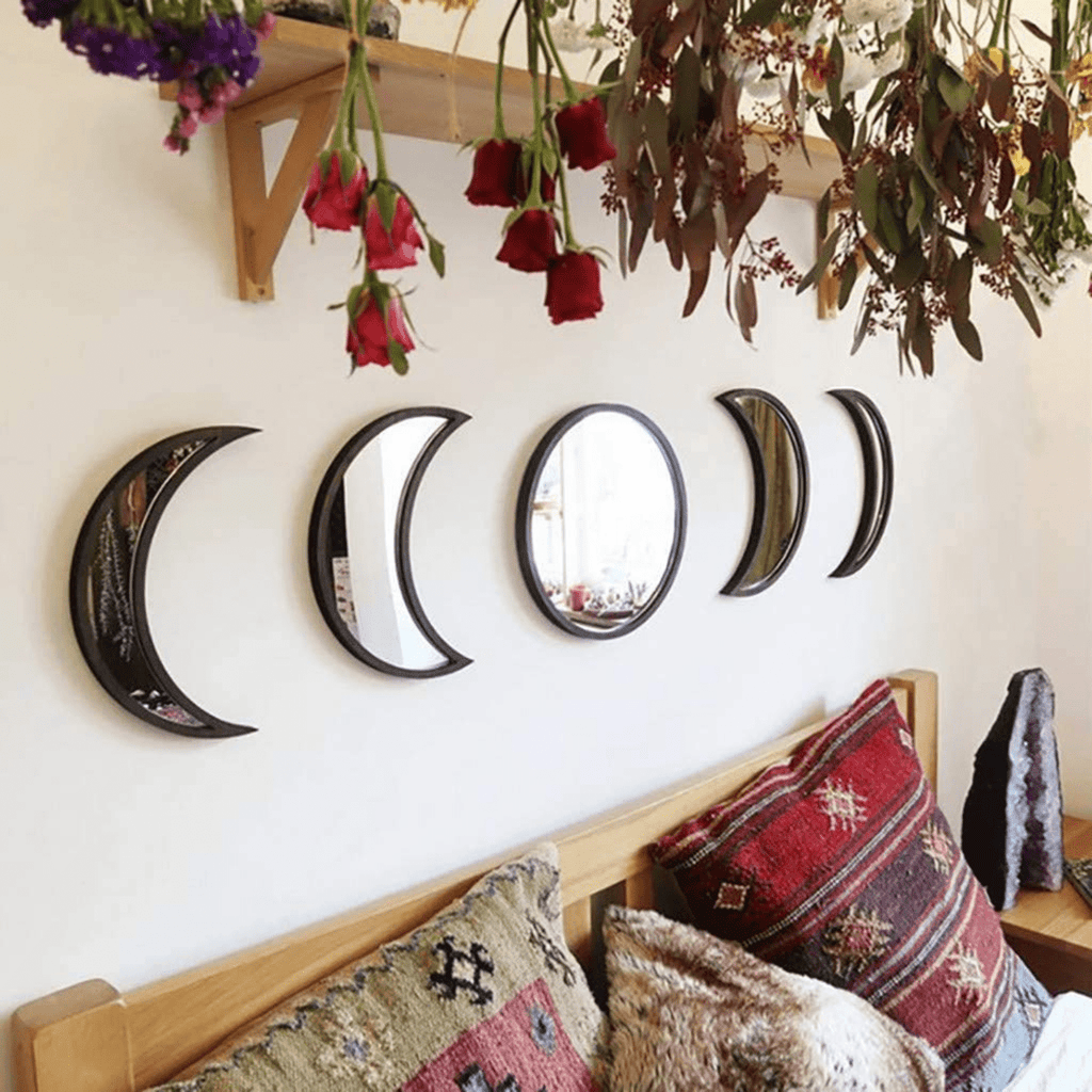 Witchcore Moon Phase Mirror Set