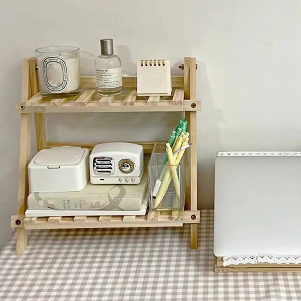 Wooden Desktop Storage Rack