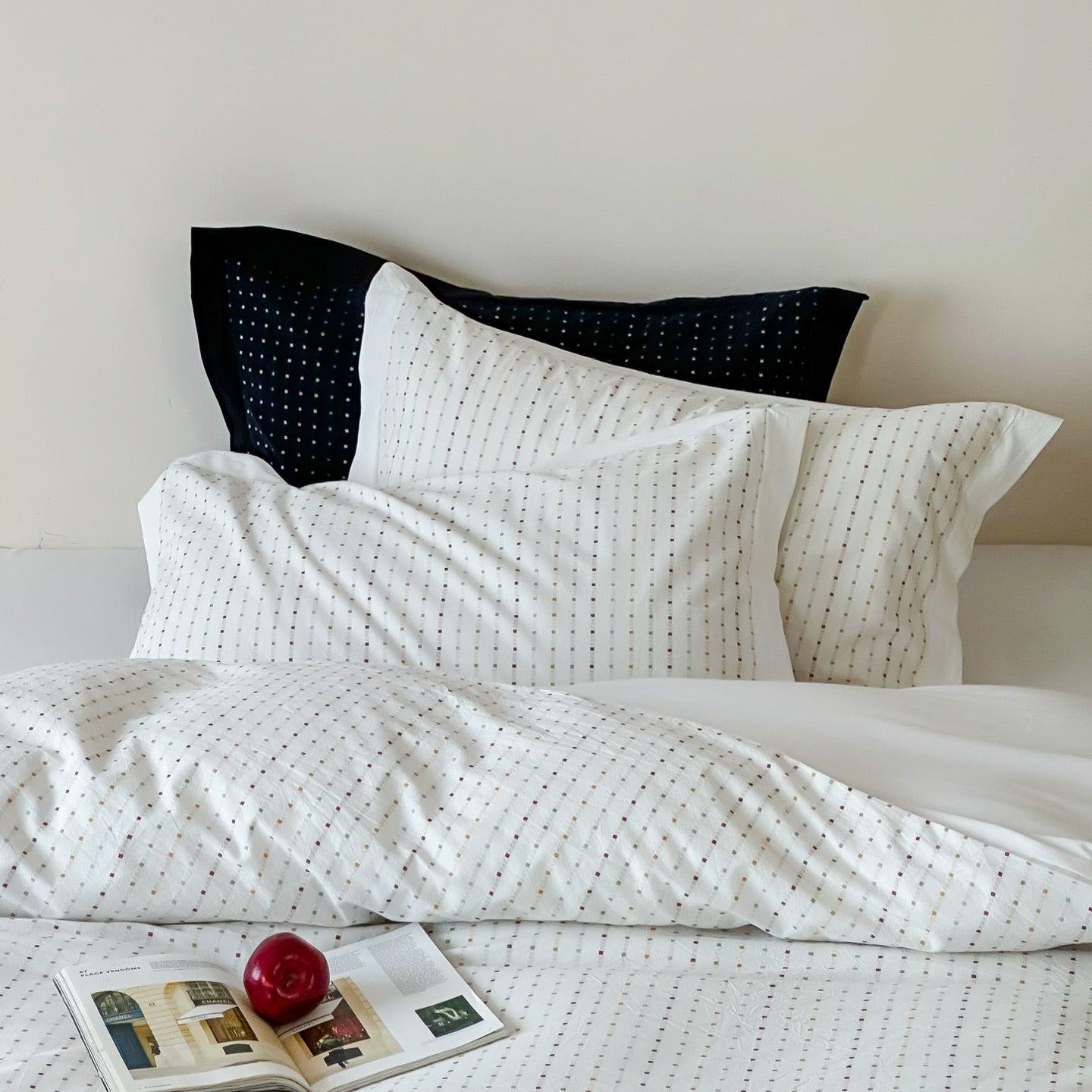 Snow Whisper Square Jacquard Duvet Cover
