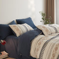 Nordic Fair Isle Jacquard Duvet Cover Set - Blue