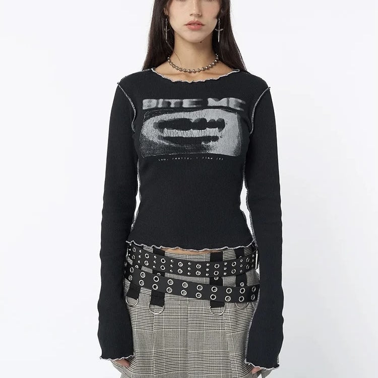 Y2K Black Long Sleeve