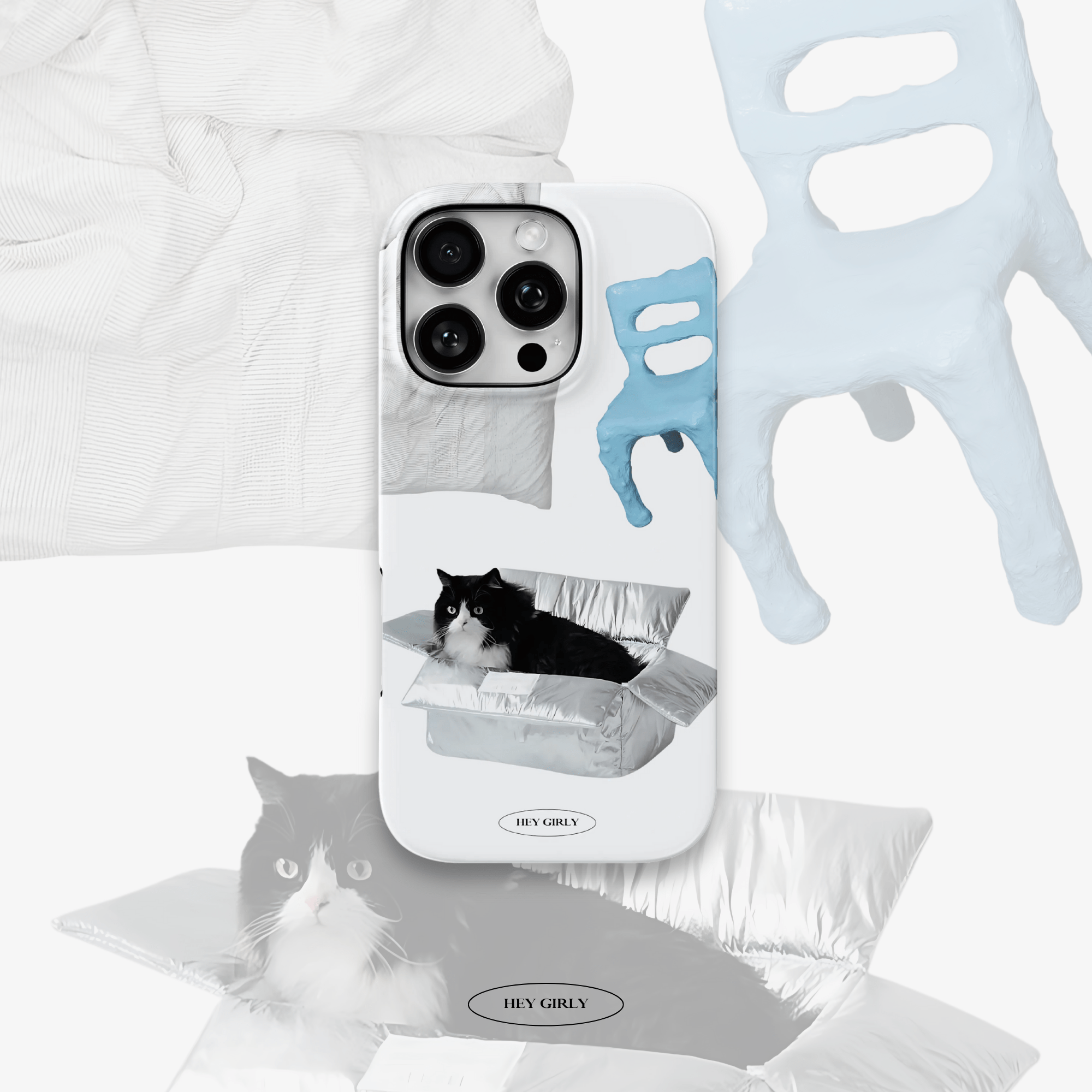 Minimalist Cat iPhone Case