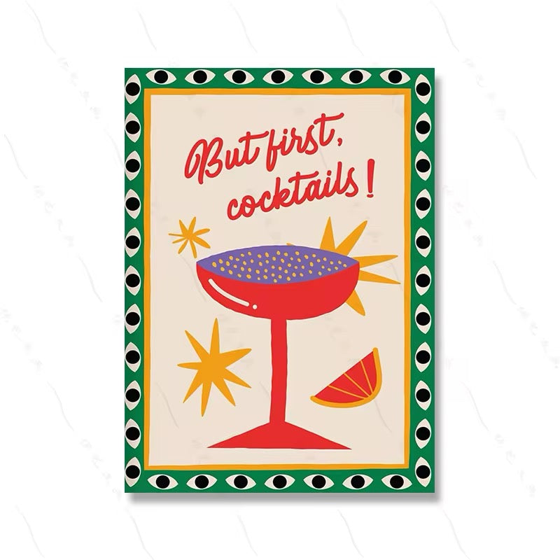 Colorful Food Poster Coctails