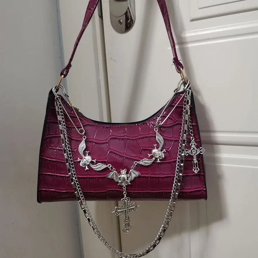 Gothic Cross Bag Purple