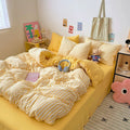 Yellow Striped Bedding Set