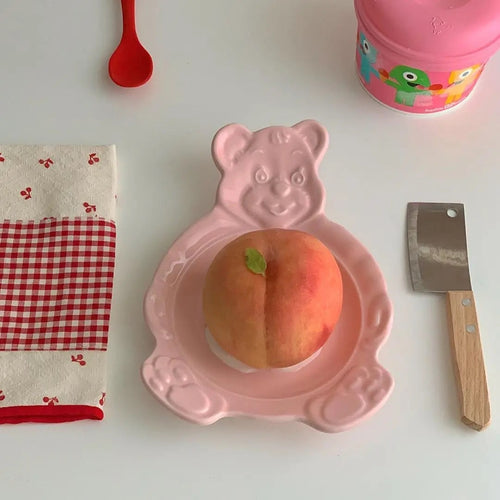 Ceramic Bear Bowl Pink