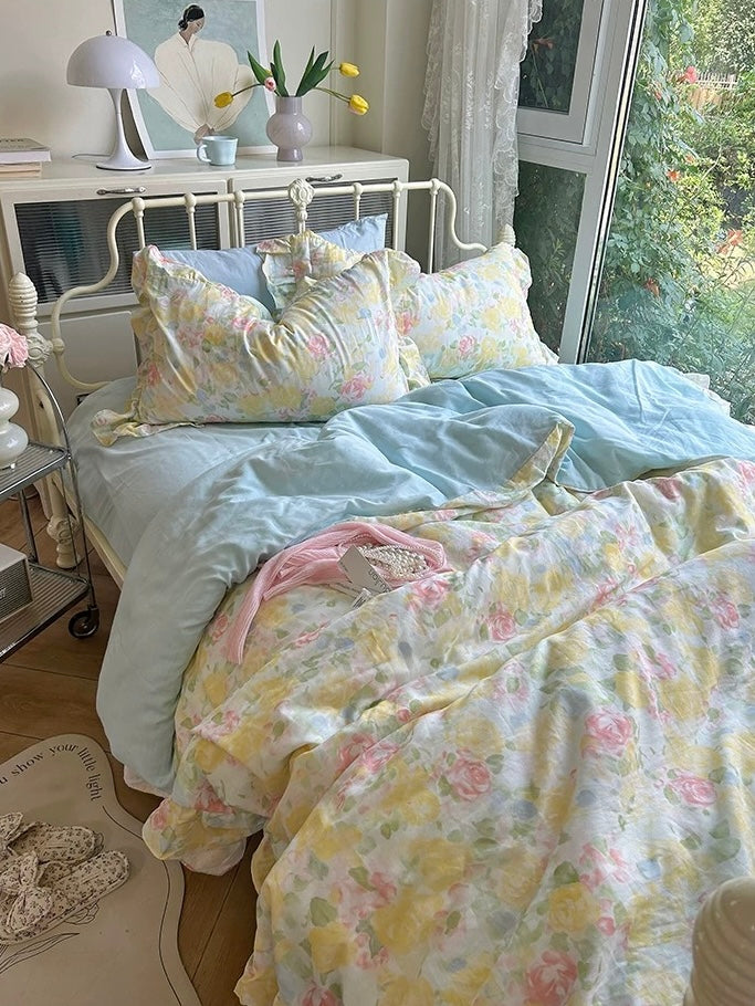 Watercolor Gauze Duvet Cover Set