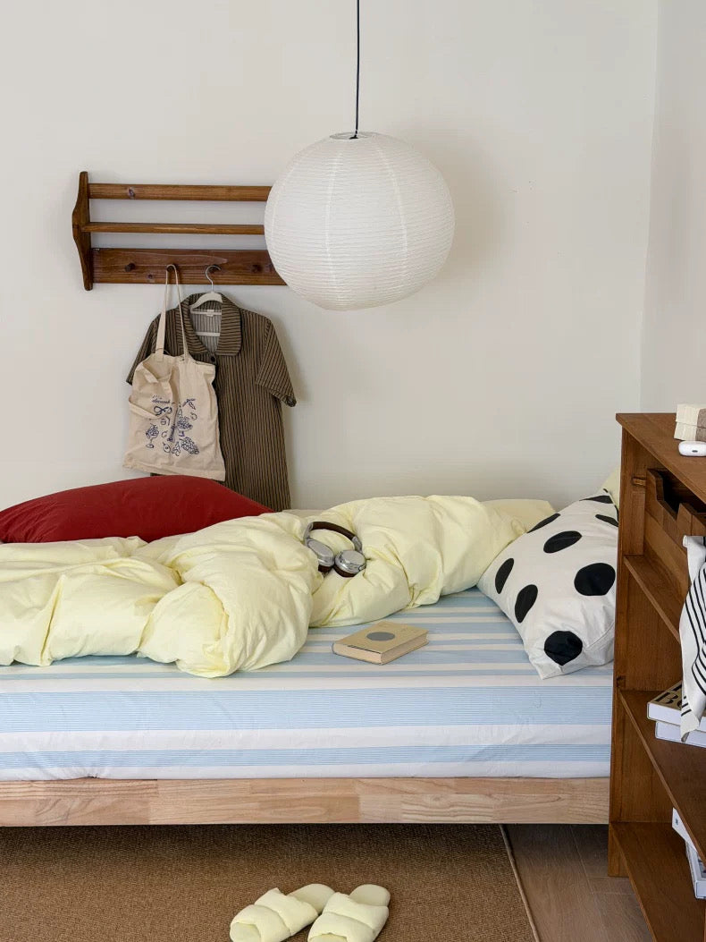 Butter Yellow Cotton Duvet Cover Set
